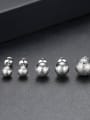 thumb Copper With Silver Plated Simplistic Ball Stud Earrings 2