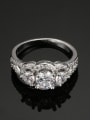 thumb Noble Hot Selling White Gold Plated Ring with Zircons 2