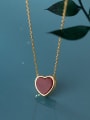 thumb 925 Sterling Silver With Gold Plated Simplistic Heart Necklaces 2