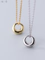 thumb 925 Sterling Silver With 18k Gold Plated Fashion Oval Necklaces 0