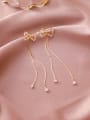thumb Alloy With Gold Plated Simplistic Bowknot Threader Earrings 0