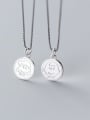 thumb 925 Sterling Silver With Platinum Plated Cartoon Round Pendants 0