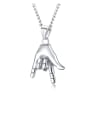 thumb Stainless Steel With Glossy Rock Gesture  Men's  Pendants 0