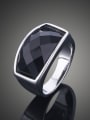 thumb Simple Resin stone Platinum Plated Alloy Ring 0