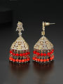thumb Copper With Gold Plated Luxury Irregular Chandelier Earrings 2