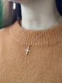 thumb Sterling silver cross gold necklace 1