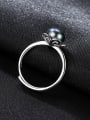thumb Sterling Silver 9-9.5mm natural  pearls free size ring 1