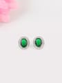 thumb Europe and the United States Dove Egg Shaped Zircon Gorgeous And Fashion stud Earring 1