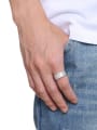 thumb Stainless Steel With Platinum Plated Simplistic Round Men Rings 1