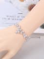 thumb Copper With Cubic Zirconia Delicate Flower Adjustable  Bracelets 1