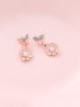 thumb Alloy With Rose Gold Plated Cute Flower Stud Earrings 1
