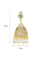 thumb Copper inlaid AAA zircons new style bell-shaped earrings 3