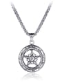 thumb Stainless Steel With Antique Silver Plated Vintage Round anchor Necklaces 0