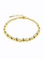 thumb Simple Beads Gold Plated Bracelet 0