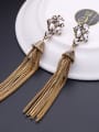 thumb Retro Tassel Alloy Drop Chandelier earring 2