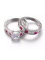thumb Double Ring Luxury Pink Color Engagement Ring 1