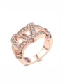 thumb Hollow Creative Women Copper Ring with Zircons 0