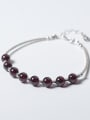 thumb 925 Sterling Silver With Silver Plated and garnet Add-a-bead Bracelets 0