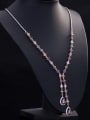 thumb Water Drop Color Zircons Two Pieces Jewelry Set 2
