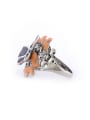 thumb Personalized Butterfly Flower Rhinestones Alloy Ring 1