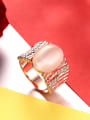 thumb Simple Style Women Rose Gold Gemstone Ring 2
