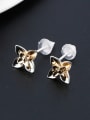 thumb 18K Gold  S925 Silver Flower-shaped stud Earring 2