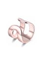 thumb Creative Open Design Rose Gold Plated Geometric Ring 0