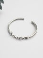 thumb Personalized LOVE Antique Silver Plated Opening Bangle 2