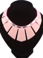 thumb Personalized Exaggerated Geometrical Resin Suede Necklace 2