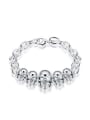 thumb Personalized Skulls Silver Plated Bracelets 0