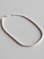 thumb Pure silver personality and simple round snake chain Bracelet 0