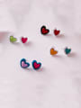 thumb Alloy With Platinum Plated Cute Multicolor Heart Stud Earrings 2