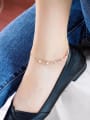 thumb Stainless Steel With Rose Gold Plated Fashion Heart Anklets 1