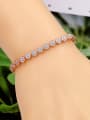 thumb Copper With Cubic Zirconia  Delicate Round Bracelets 3