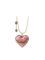 thumb Alloy Gold Plated Heart-Shaped Box Sweater Necklace 0