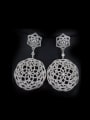 thumb Micro Pave Zircons Exaggerate drop earring 0