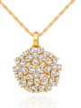 thumb Copper inlaid AAA zircon gold necklace 0
