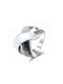 thumb Trendy Platinum Plated Cross Design Shell Ring 0
