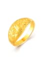 thumb Women Elegant Flower Pattern Gold Plated Ring 0