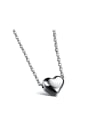 thumb Simple Little Heart shaped Pendant Titanium Necklace 2
