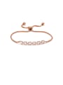 thumb Copper With Cubic Zirconia  Simplistic Geometric  Adjustable Bracelets 0