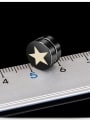 thumb Stainless Steel With Black Gun Plated Personality Star Stud Earrings 1