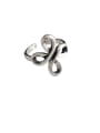 thumb 925 Sterling Silver With Antique Silver Plated Vintage Hollow Flower Free Size Rings 0