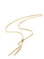 thumb Fashion Rose Gold Female Long Sweater Necklace 0