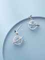 thumb 925 Sterling Silver With Rose Gold Plated Cute Irregular Drop Earrings 2