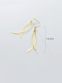 thumb 925 Sterling Silver With Gold Plated Simplistic Fringe Threader Earrings 3