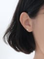 thumb Heart shaped Silver Stud Earrings 1