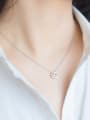 thumb S925 Silver Anti War Symbol Shape Handsome Necklace 1