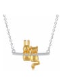thumb 925 Sterling Silver Two Gold Plated Rabbits Necklace 0