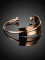 thumb Personality Rose Gold Plated Double Layer Bangle 2